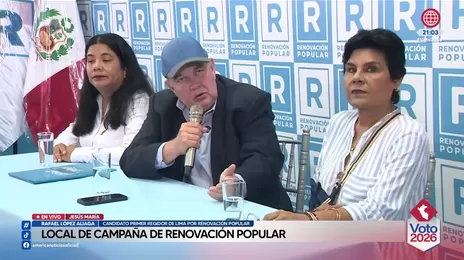 Rafael López Aliaga se pronuncia en local de campaña de Jesús María