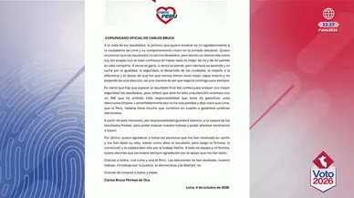 Carlos Bruce: "Hay que esperar el resultado final para evaluar escenarios futuros"