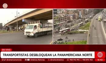 Transportistas desbloquean la Panamericana Norte