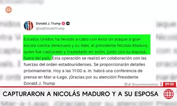 EE.UU. capturó a Nicolás Maduro tras operativo militar en Venezuela