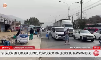 Situación del paro en la Carretera Central