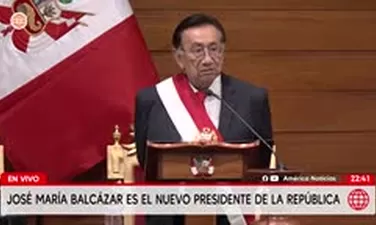 Discurso y juramentación de José María Balcázar como nuevo presidente