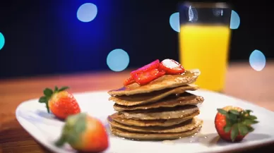 Panqueques de avena y plátano