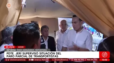 Presidente Jerí supervisa situación del paro de transportistas