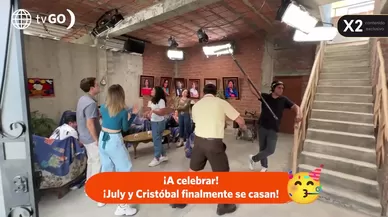  ¡July y Cristóbal se comprometieron! Mira lo que pasó detrás de cámaras